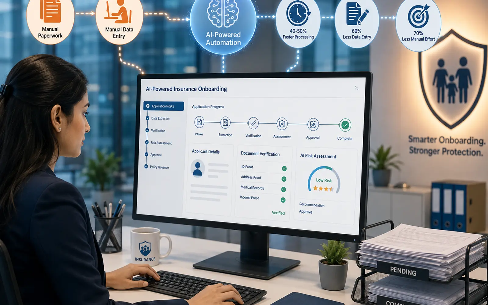 Cutting insurance onboarding effort by 70% with an AI-driven application accelerator