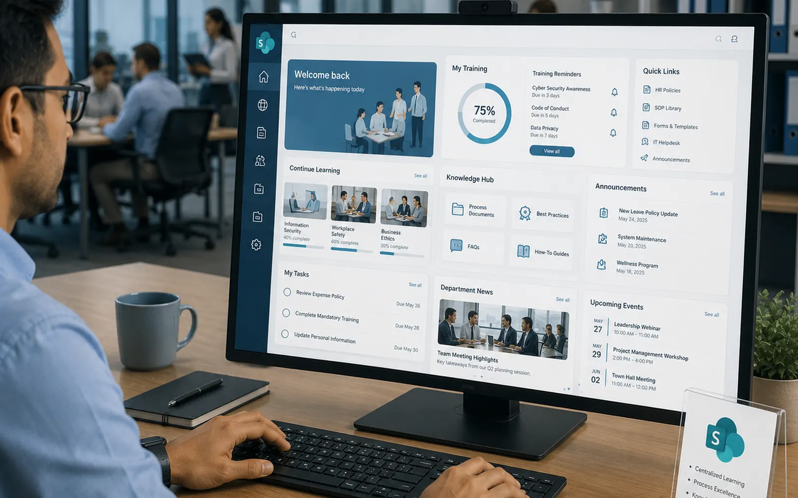 Custom-built SharePoint interface to drive the right employee engagement in the organization